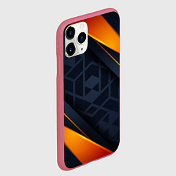 Чехол iPhone 11 Pro матовый BLACK ORANGE, цвет: 3D-малиновый — фото 2