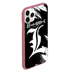 Чехол iPhone 11 Pro матовый ЛОГО С ОБРАЗОМ брызги красок, цвет: 3D-малиновый — фото 2