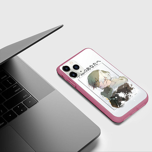 Чехол iPhone 11 Pro матовый Для тебя бессмертный / 3D-Малиновый – фото 3