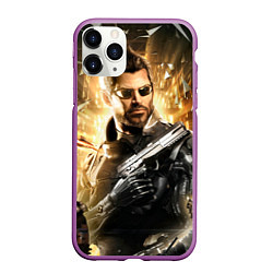 Чехол iPhone 11 Pro матовый Adam Jensen, цвет: 3D-фиолетовый