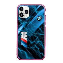 Чехол iPhone 11 Pro матовый BMW, цвет: 3D-малиновый