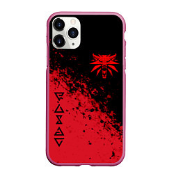 Чехол iPhone 11 Pro матовый THE WITCHER 3, цвет: 3D-малиновый