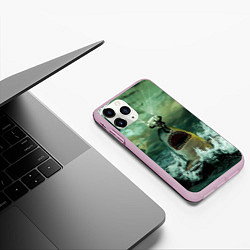 Чехол iPhone 11 Pro матовый Shark Attack Акула атакует, цвет: 3D-розовый — фото 2