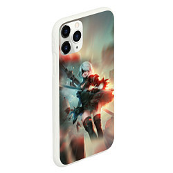 Чехол iPhone 11 Pro матовый 2B Nier Automata Z, цвет: 3D-белый — фото 2