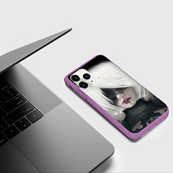 Чехол iPhone 11 Pro матовый YoRHa Nier Z, цвет: 3D-фиолетовый — фото 2