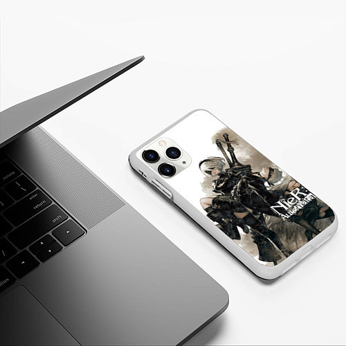 Чехол iPhone 11 Pro матовый Nier: Automata / 3D-Белый – фото 3