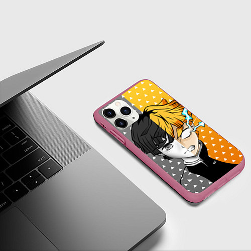 Чехол iPhone 11 Pro матовый ПУТЬ ЗЕНИЦУ КЛИНОК / 3D-Малиновый – фото 3