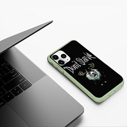 Чехол iPhone 11 Pro матовый Циклоп-олень, цвет: 3D-салатовый — фото 2