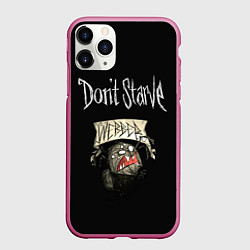 Чехол iPhone 11 Pro матовый Angry Webber, цвет: 3D-малиновый