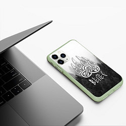 Чехол iPhone 11 Pro матовый ВЕЛЕС туманный лес, цвет: 3D-салатовый — фото 2