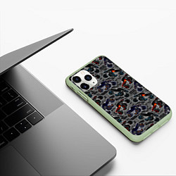 Чехол iPhone 11 Pro матовый Джипы, цвет: 3D-салатовый — фото 2