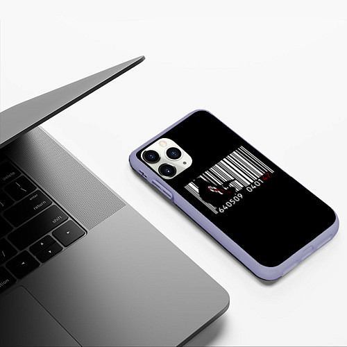 Чехол iPhone 11 Pro матовый Agent 47 / 3D-Светло-сиреневый – фото 3