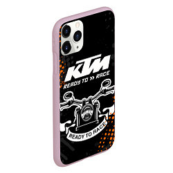 Чехол iPhone 11 Pro матовый KTM MOTORCYCLES КТМ МОТОЦИКЛЫ, цвет: 3D-розовый — фото 2