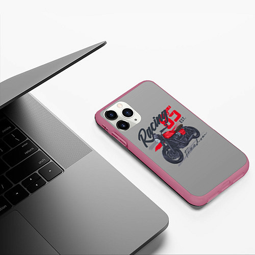 Чехол iPhone 11 Pro матовый Racing 85 / 3D-Малиновый – фото 3