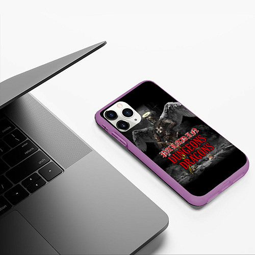 Чехол iPhone 11 Pro матовый Dungeons & Dragons: Palladin / 3D-Фиолетовый – фото 3