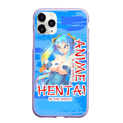Чехол iPhone 11 Pro матовый Anime vs Hentai, цвет: 3D-светло-сиреневый