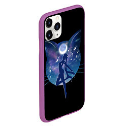 Чехол iPhone 11 Pro матовый Sailor Moon силуэт, цвет: 3D-фиолетовый — фото 2