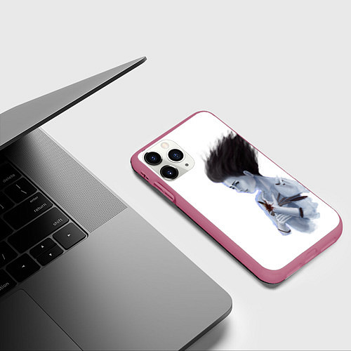 Чехол iPhone 11 Pro матовый Дух / 3D-Малиновый – фото 3