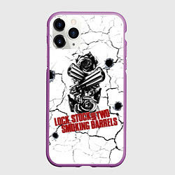 Чехол iPhone 11 Pro матовый Lock, money, two barrels $$$, цвет: 3D-фиолетовый