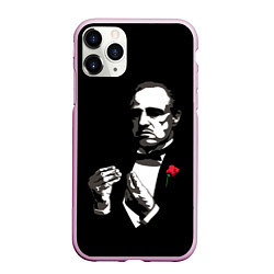 Чехол iPhone 11 Pro матовый Крёстный Отец The Godfather, цвет: 3D-розовый