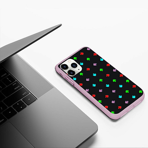 Чехол iPhone 11 Pro матовый Friday night funky arrows / 3D-Розовый – фото 3