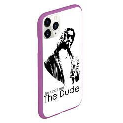 Чехол iPhone 11 Pro матовый Just call me the Dude, цвет: 3D-фиолетовый — фото 2