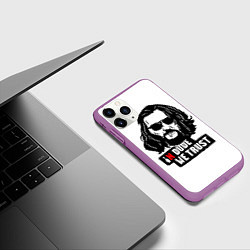 Чехол iPhone 11 Pro матовый In Dude we trust, цвет: 3D-фиолетовый — фото 2