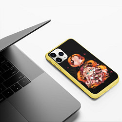 Чехол iPhone 11 Pro матовый Chibi Yanfei GI, цвет: 3D-желтый — фото 2