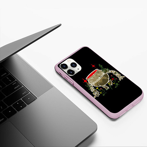 Чехол iPhone 11 Pro матовый Elden Ring / 3D-Розовый – фото 3