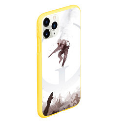 Чехол iPhone 11 Pro матовый Quake War, цвет: 3D-желтый — фото 2