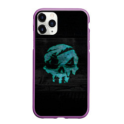 Чехол iPhone 11 Pro матовый Skull of pirate, цвет: 3D-фиолетовый