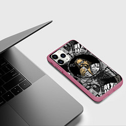 Чехол iPhone 11 Pro матовый The Big Lebowski, цвет: 3D-малиновый — фото 2