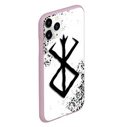 Чехол iPhone 11 Pro матовый БЕРСЕРК logo чб, цвет: 3D-розовый — фото 2
