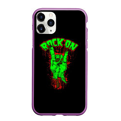 Чехол iPhone 11 Pro матовый RoCK On, цвет: 3D-фиолетовый