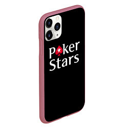 Чехол iPhone 11 Pro матовый Poker Stars, цвет: 3D-малиновый — фото 2