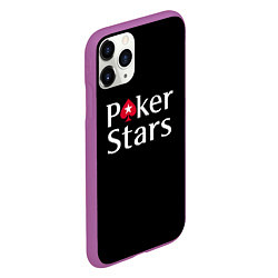 Чехол iPhone 11 Pro матовый Poker Stars, цвет: 3D-фиолетовый — фото 2