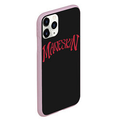 Чехол iPhone 11 Pro матовый Maneskin Inscription, цвет: 3D-розовый — фото 2