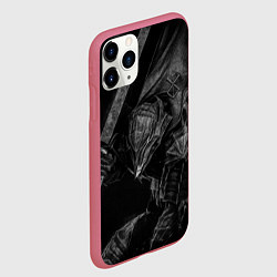 Чехол iPhone 11 Pro матовый БЕРСЕРК черно - белый, цвет: 3D-малиновый — фото 2