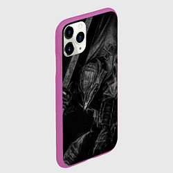 Чехол iPhone 11 Pro матовый БЕРСЕРК черно - белый, цвет: 3D-фиолетовый — фото 2
