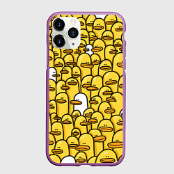 Чехол iPhone 11 Pro матовый Утки, цвет: 3D-фиолетовый