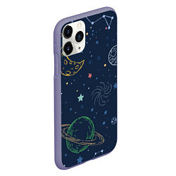 Чехол iPhone 11 Pro матовый Космическая одиссея, цвет: 3D-серый — фото 2
