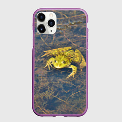 Чехол iPhone 11 Pro матовый Лягушка, цвет: 3D-фиолетовый