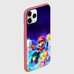 Чехол iPhone 11 Pro матовый Mario Rabbids, цвет: 3D-малиновый — фото 2