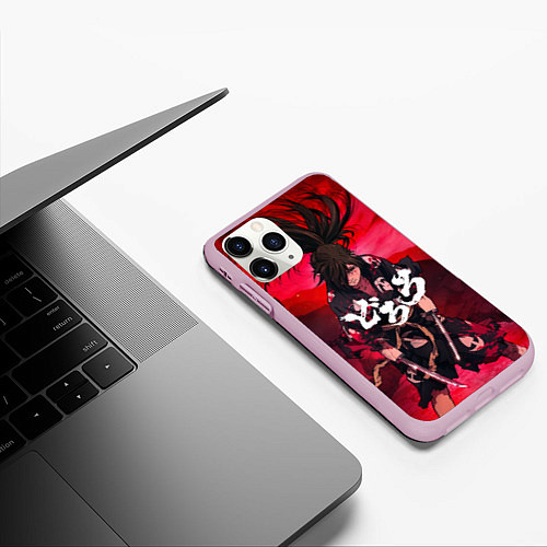 Чехол iPhone 11 Pro матовый Dororo Poster Дороро Постер Z / 3D-Розовый – фото 3