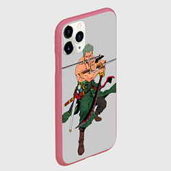 Чехол iPhone 11 Pro матовый Арт Ророноа Зоро, One Piece, цвет: 3D-малиновый — фото 2