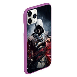 Чехол iPhone 11 Pro матовый Assassins Creed 4: Black Flag, цвет: 3D-фиолетовый — фото 2