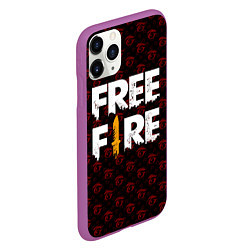 Чехол iPhone 11 Pro матовый FREEFIRE PATTERN GARENA Z, цвет: 3D-фиолетовый — фото 2