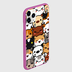 Чехол iPhone 11 Pro матовый Коты и котики, цвет: 3D-фиолетовый — фото 2
