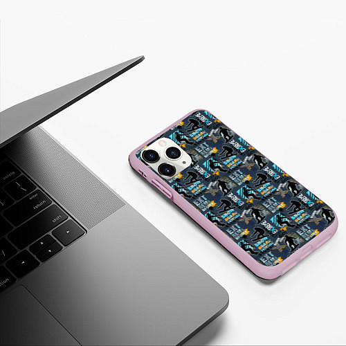 Чехол iPhone 11 Pro матовый SNOWBOARD / 3D-Розовый – фото 3