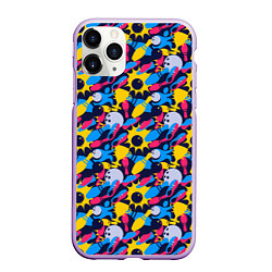 Чехол iPhone 11 Pro матовый Боулинг, цвет: 3D-сиреневый